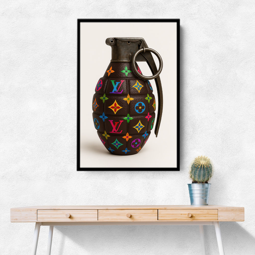 Louis Vuitton Fashion Inspired Grenade Wall Art  